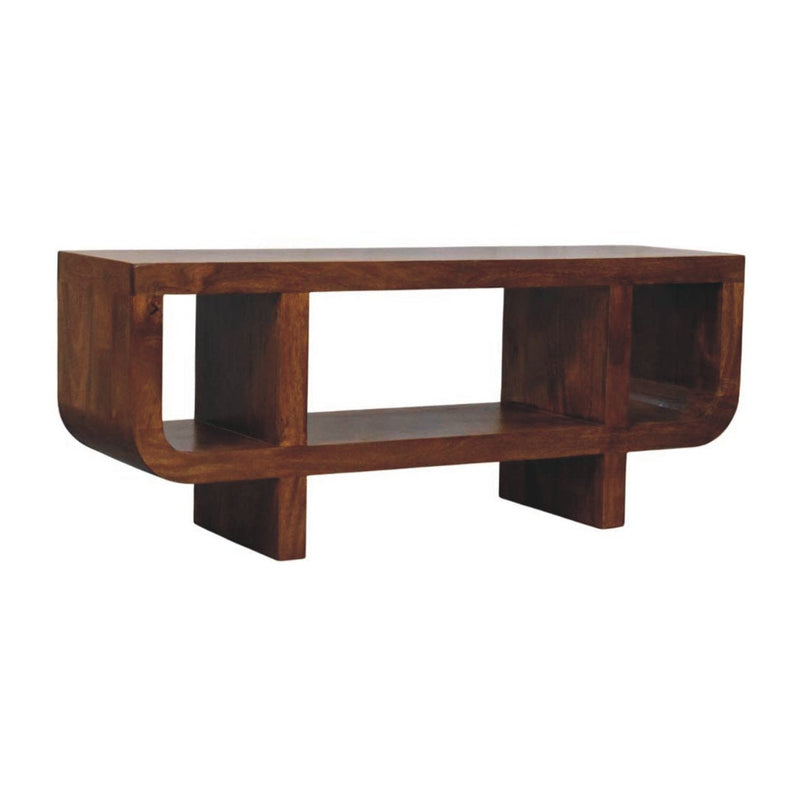 Orion Curved Chestnut Media Unit Artisan