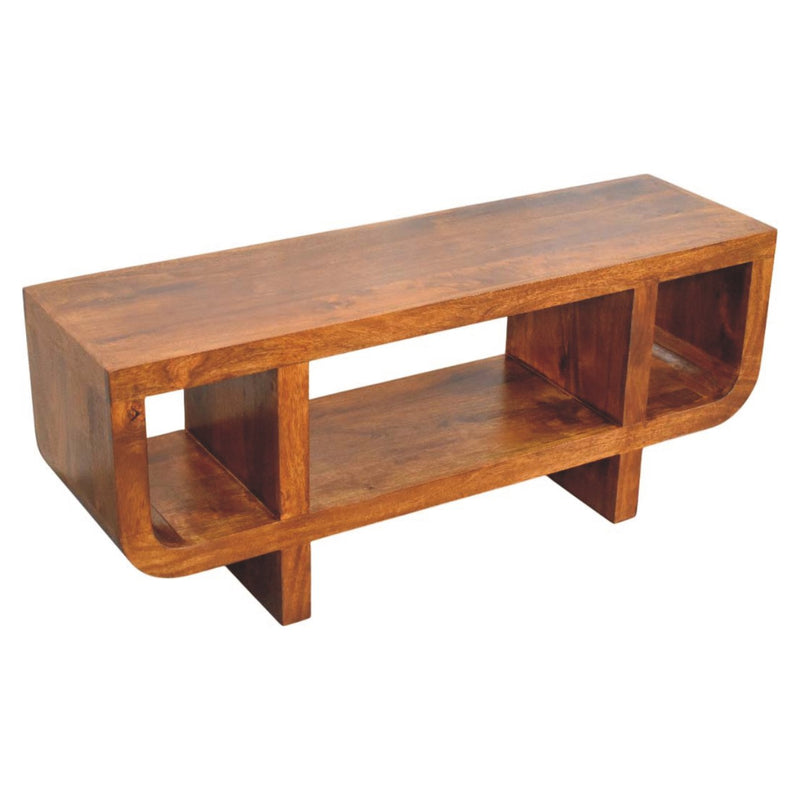 Orion Curved Chestnut Media Unit Artisan