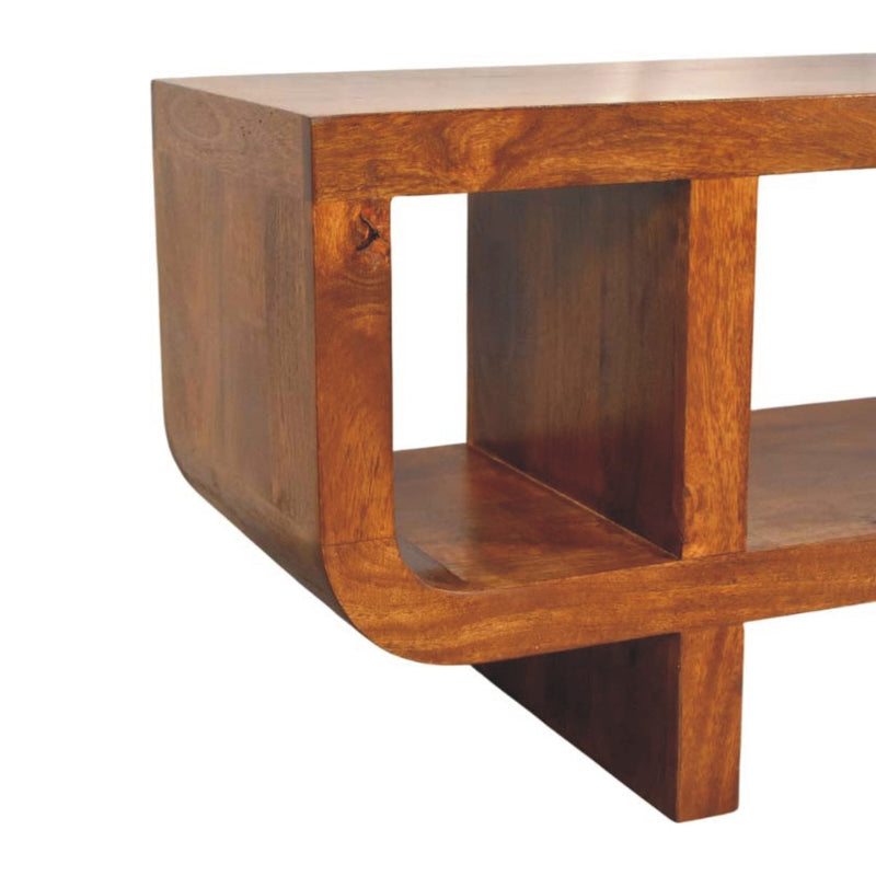 Orion Curved Chestnut Media Unit Artisan