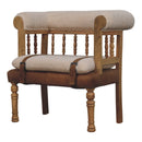 Strapped Hallway Boucle Bench Artisan