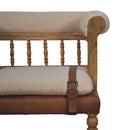 Strapped Hallway Boucle Bench Artisan