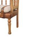 Strapped Hallway Boucle Bench Artisan