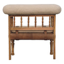 Strapped Hallway Boucle Bench Artisan