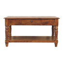 Turned Legs Chestnut 2 Drawer Coffee Table Artisan