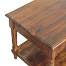 Turned Legs Chestnut 2 Drawer Coffee Table Artisan