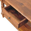 Turned Legs Chestnut 2 Drawer Coffee Table Artisan