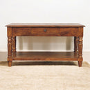 Turned Legs Chestnut 2 Drawer Coffee Table Artisan