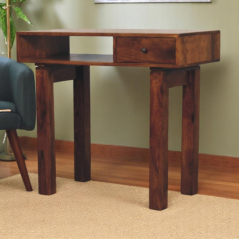 Tula 1 Drawer Chestnut Writing Desk