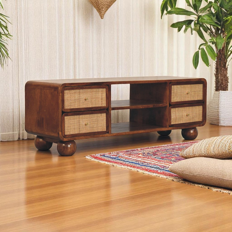 Larissa 4 Drawer Chestnut Media Unit Artisan
