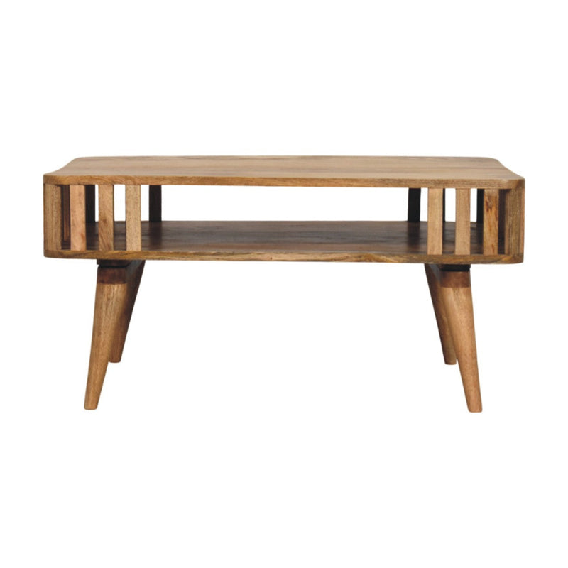 Slatted Oak-ish Coffee Table Artisan