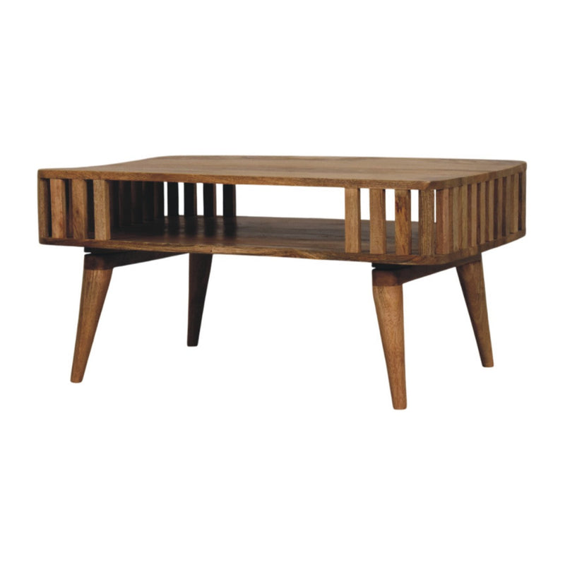 Slatted Oak-ish Coffee Table Artisan