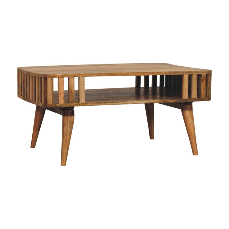 Slatted Oak-ish Coffee Table Artisan
