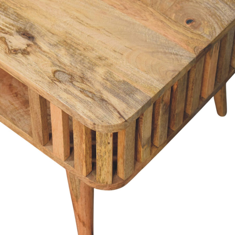 Slatted Oak-ish Coffee Table Artisan