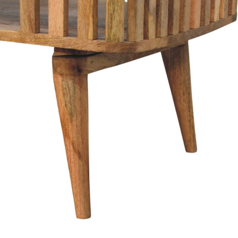 Slatted Oak-ish Coffee Table Artisan