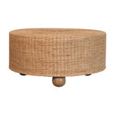 Regency Round Woven Coffee Table with Ball Feet Artisan