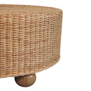 Regency Round Woven Coffee Table with Ball Feet Artisan