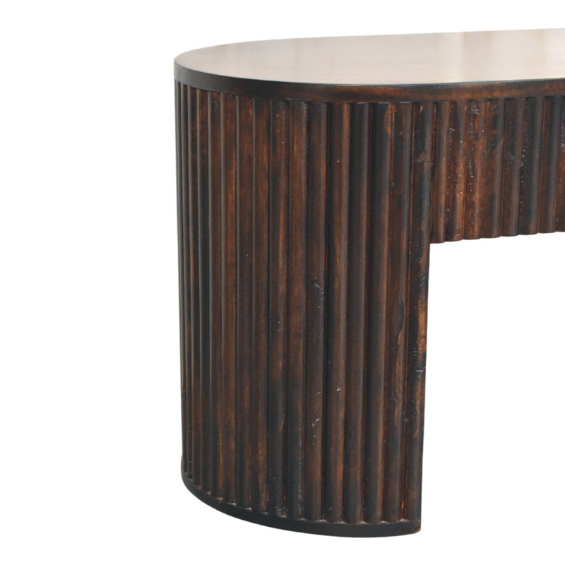 Velvet Mocha Fluted Bench Artisan
