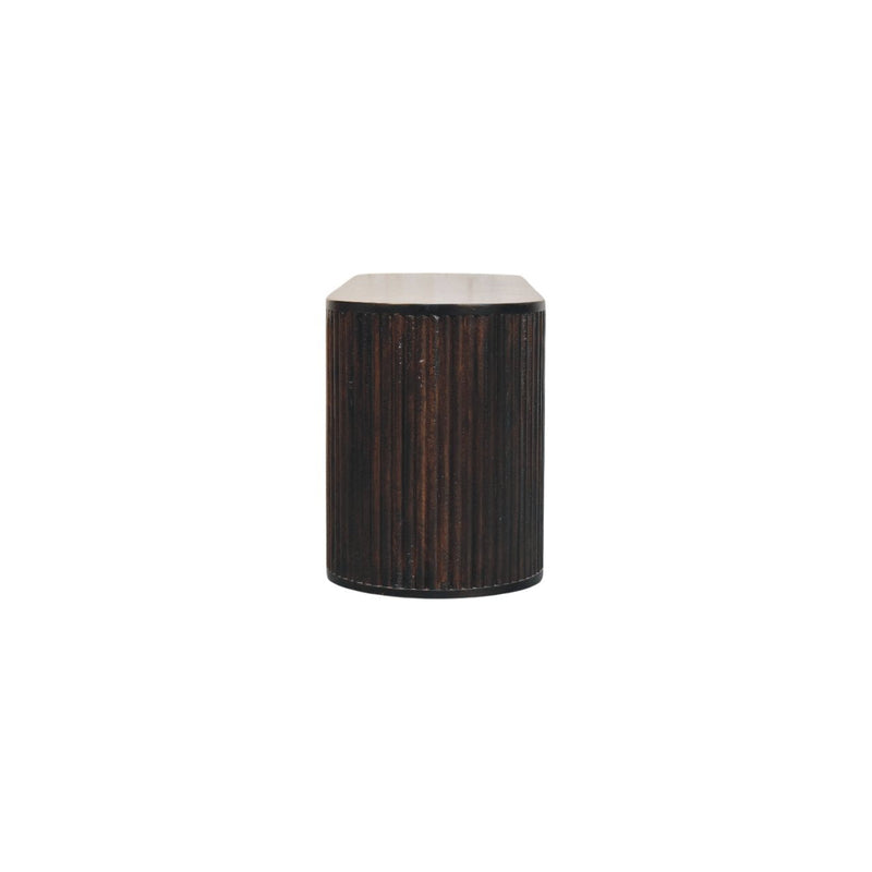 Velvet Mocha Fluted Bench Artisan