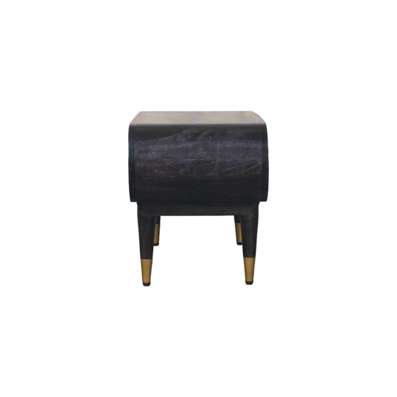 Curved Edge Media with Brass Accents Artisan