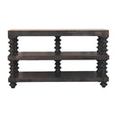 Spindle Shelf Console Table in Carbon Ash Artisan