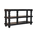 Spindle Shelf Console Table in Carbon Ash Artisan