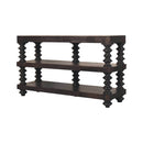 Spindle Shelf Console Table in Carbon Ash Artisan