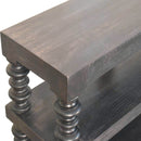 Spindle Shelf Console Table in Carbon Ash Artisan
