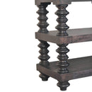 Spindle Shelf Console Table in Carbon Ash Artisan
