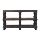 Spindle Shelf Console Table in Carbon Ash Artisan
