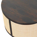 Monaco Round Rattan Centerpiece Coffee Table Artisan