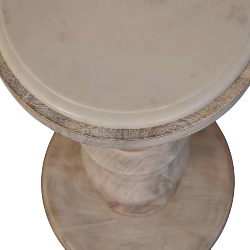 The Bellis Marble Accent Table Artisan