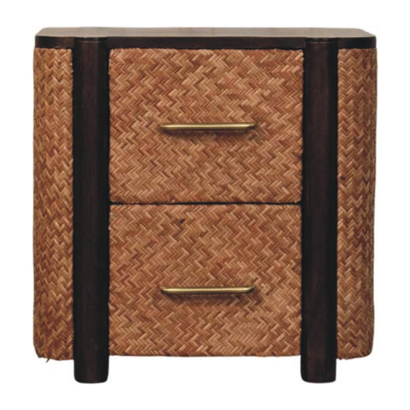 Havana Canefront 3-Drawers Nightstand Artisan
