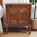 Spindle Leg Amber Oak Nightstand Artisan