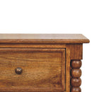 Spindle Leg Amber Oak Nightstand Artisan
