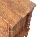 Spindle Leg Amber Oak Nightstand Artisan