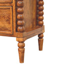 Spindle Leg Amber Oak Nightstand Artisan
