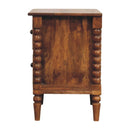 Spindle Leg Amber Oak Nightstand Artisan