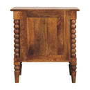 Spindle Leg Amber Oak Nightstand Artisan