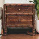 Bamboo Frame Nightstand in Roasted Almond Artisan