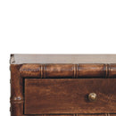 Bamboo Frame Nightstand in Roasted Almond Artisan