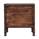 Bamboo Frame Nightstand in Roasted Almond Artisan
