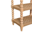 Savoy Bobbin Console Table with Jute Shelves Artisan