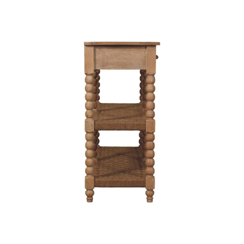 Savoy Bobbin Console Table with Jute Shelves Artisan