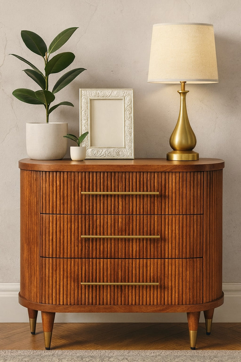 Emerson Ribbed 3-Drawer Chest Artisan