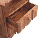 2-Drawer Bedside Nightstand with Open Shelf Artisan