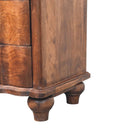 2-Drawer Bedside Nightstand with Open Shelf Artisan