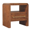 Curved Edge Bedside Nightstand Artisan