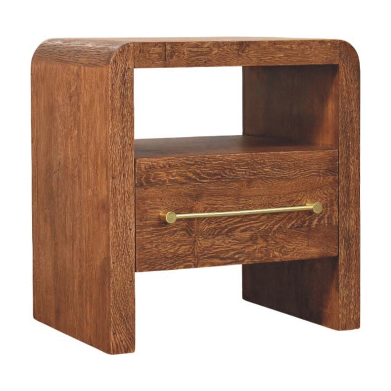 Curved Edge Bedside Nightstand Artisan