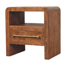 Curved Edge Bedside Nightstand Artisan