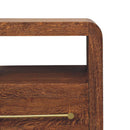 Curved Edge Bedside Nightstand Artisan